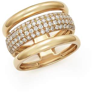 Bloomingdale's Diamond Three Row Band in 14K Yellow Gold, .75 ct. t.w.
