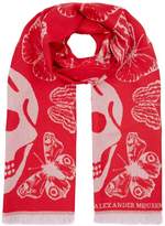Thumbnail for your product : Alexander McQueen Oversized Metamorphosis Wool Scarf