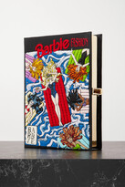 Thumbnail for your product : Olympia Le-Tan Barbie Embroidered Appliqued Canvas Clutch - Black