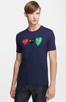 Thumbnail for your product : Comme des Garcons Men's Play Three Heart Graphic T-Shirt