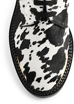 Thumbnail for your product : Marni Printed Calf Hair Lace-Up Oxfords