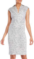 Thumbnail for your product : Samantha Sung Belted Print Shift Dress