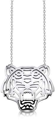 Kenzo Sterling Silver Cut Out Tiger Necklace
