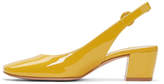 Thumbnail for your product : Gianvito Rossi Yellow Patent Cube Heels
