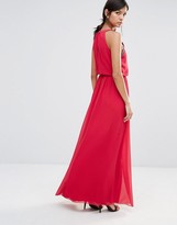 Thumbnail for your product : Little Mistress Maxi Dress With Embellished Neckline