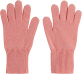 Thumbnail for your product : MM6 MAISON MARGIELA Kids Pink Intarsia Logo Gloves