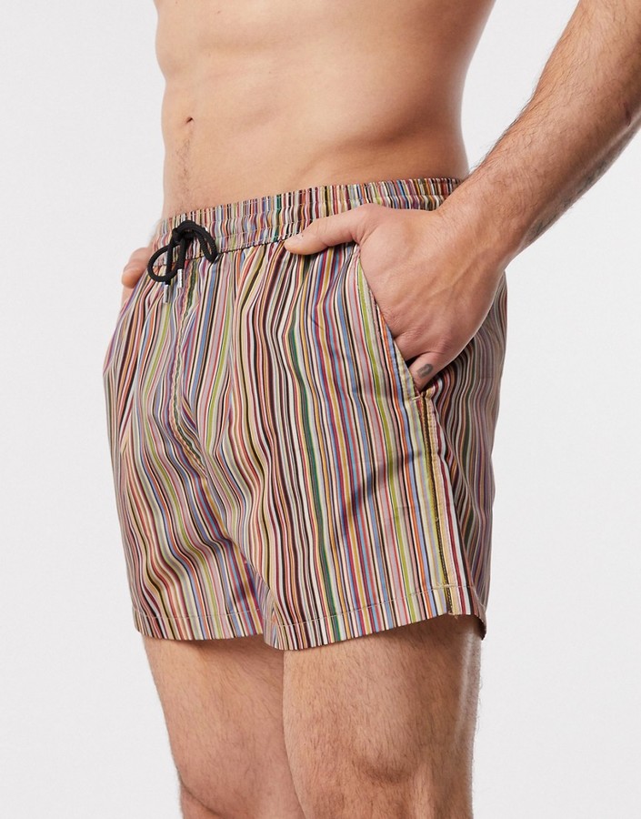 Paul Smith classic stripe swim shorts in multi - ShopStyle