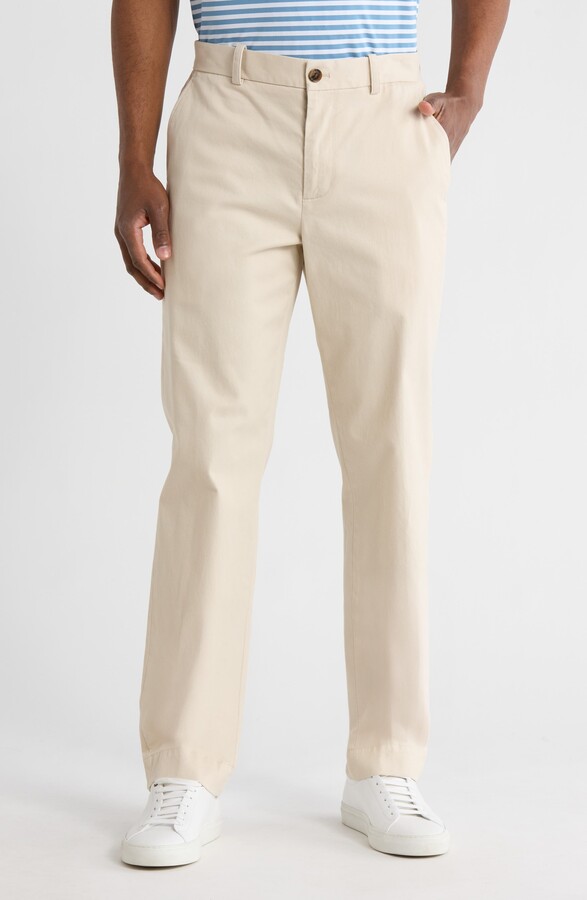 Brooks Brothers Stretch Cotton Twill Straight Leg Chino Pants