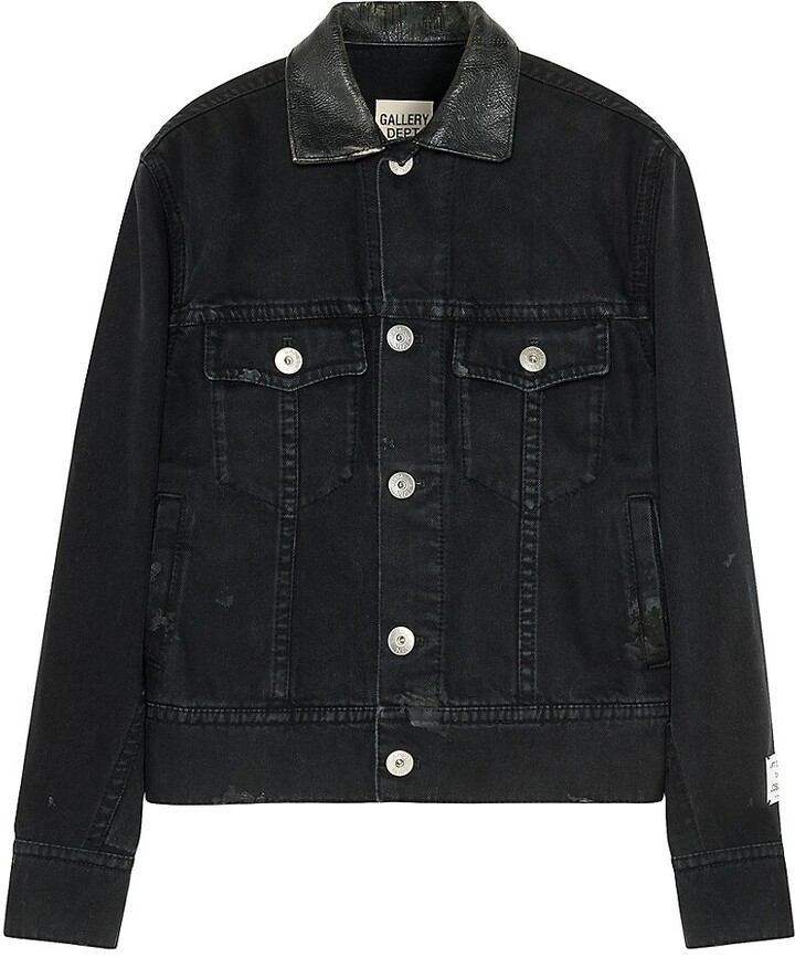 Lanvin Gallery Dept. x Leather Collar Denim Jacket ShopStyle