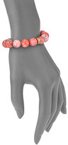 Thumbnail for your product : Nest Pink Howlite Logo Beaded Stretch Bracelet