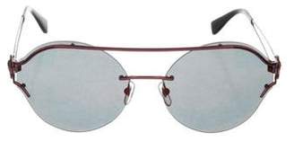 Versace Reflective Round Sunglasses