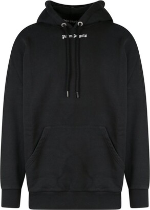 Palm Angels Logo Printed Drawstring Hoodie - ShopStyle
