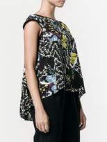 Thumbnail for your product : Erdem rear pleated floral blouse
