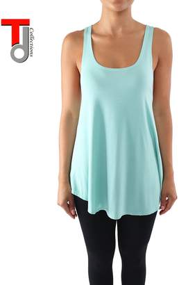 TD Collections Ladies Flowy Racerback Tank Tops