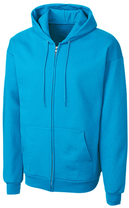 Clique Neon Blue Fleece Zip-Up Hoodie - Unisex