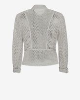 Thumbnail for your product : Yigal Azrouel Exclusive Eyelet Moto Jacket: Stone