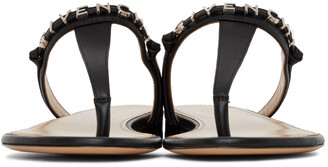 Givenchy Black Elba Thong Sandals