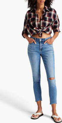 Rag & Bone Cate cropped distressed mid-rise skinny jeans