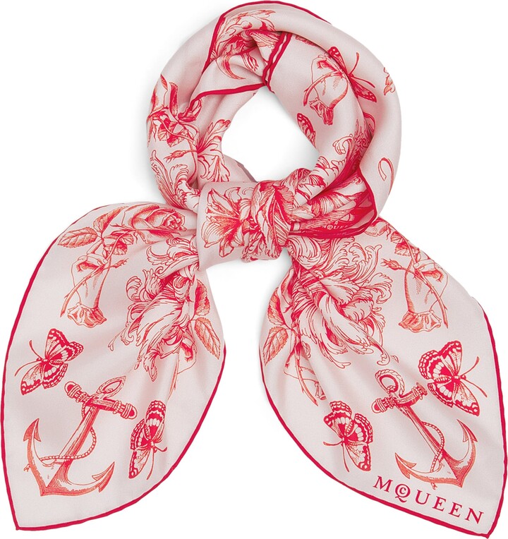 McQueen Silk Sailor Tattoo Scarf