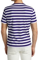 Thumbnail for your product : Ralph Lauren Purple Label Striped Lisle Crewneck T-Shirt