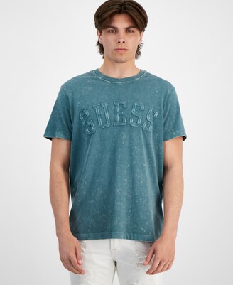 GUESS Men's Acid-Washed Tonal Logo Applique T-Shirt - ShopStyle
