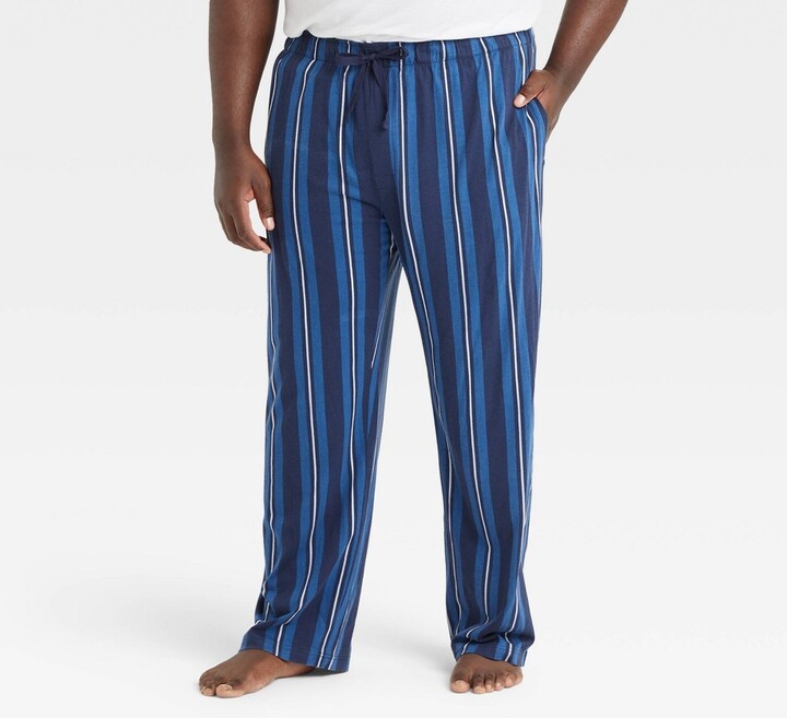 Men's Big & Tall 32" Vertical Stripe Knit Pajama Pants Goodfellow