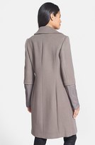 Thumbnail for your product : Elie Tahari 'Dawson' Leather Trim Wool Coat
