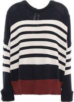 Thumbnail for your product : Autumn Cashmere Tie-back Striped Cashmere Sweater
