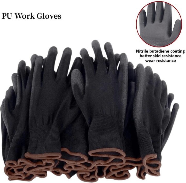 HKNA 12-36 pairs of nitrile safety coated work gloves, PU gloves and palm coated mechanical work gloves, obtained CE EN388