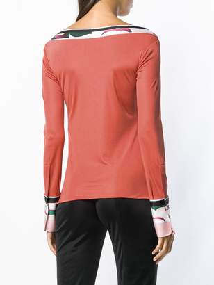 Emilio Pucci boat neck fitted top