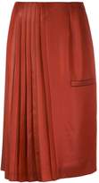 Thumbnail for your product : Marco De Vincenzo side pleated midi skirt