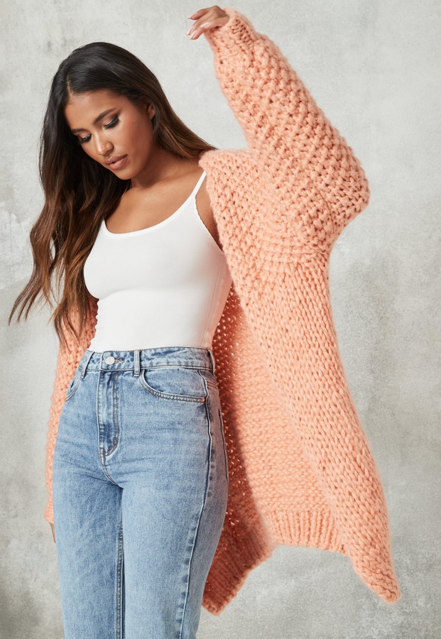 missguided hand knit cardigan