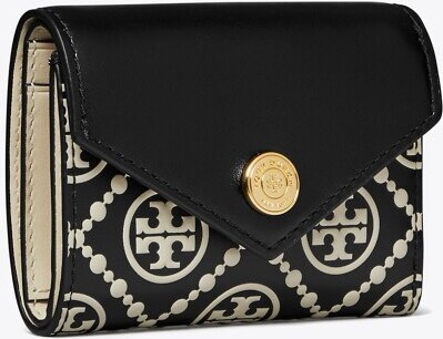 Tory Burch T Monogram Contrast Embossed Small Envelope Wallet