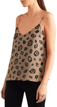 L'Agence Jane Printed Washed-Silk Camisole