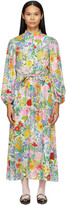 Thumbnail for your product : Gucci White Ken Scott Edition Silk Print Dress