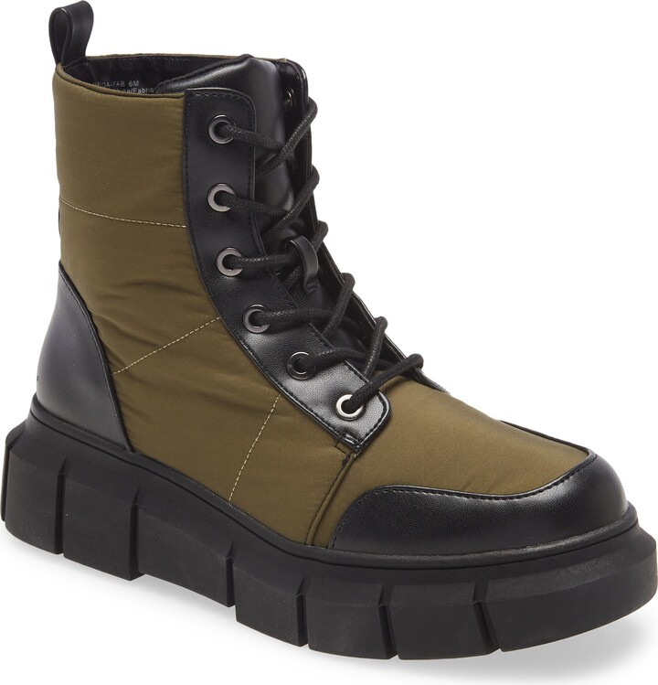 BP Noa Quilted Lug Sole Lace-Up Boot - ShopStyle