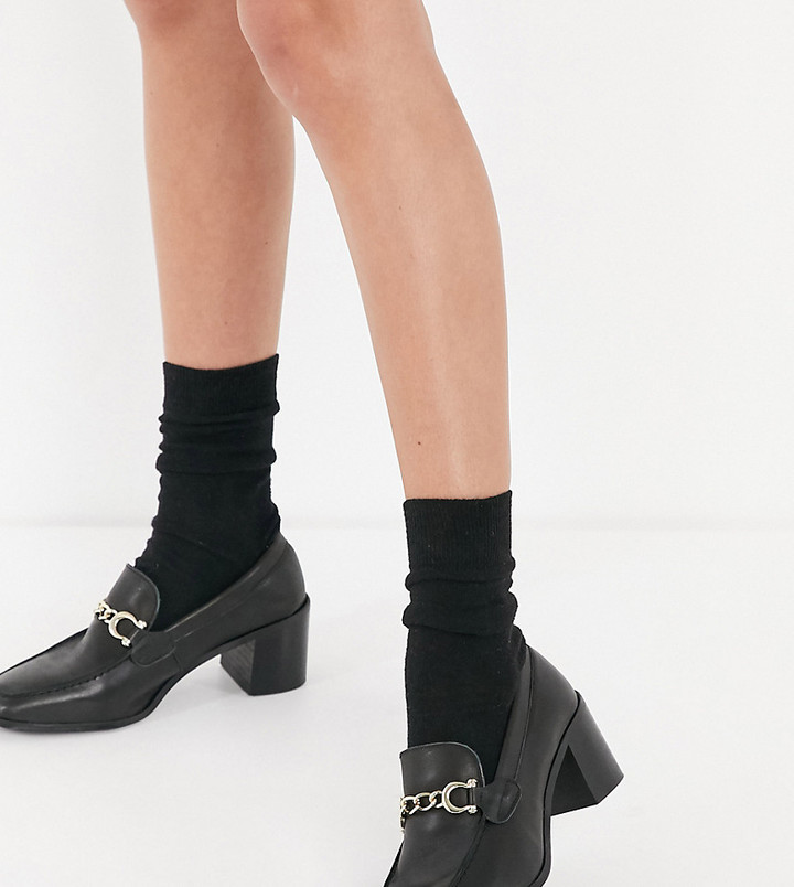 low block heel loafer