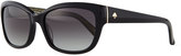 Thumbnail for your product : Kate Spade Johanna Rectangle Sunglasses, Black