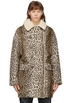 Thumbnail for your product : R 13 Tan Leopard Hunting Coat