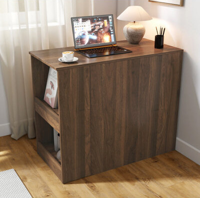 Computer Desk with Drawers, Modern Corner Home Office storage with extendable table, Study Writing Desk Workstation for Home,Office