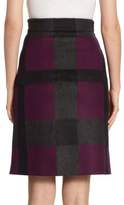 Thumbnail for your product : Akris Wool Plaid Skirt