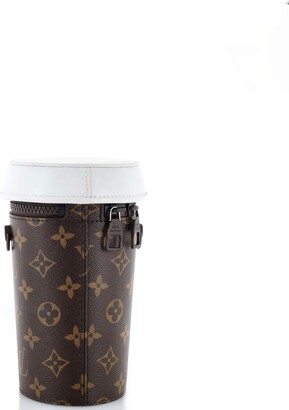 Brown pre-owned Louis Vuitton 2021 Monogram Coffee Cup pouch bag