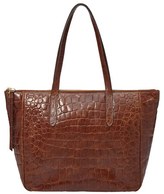 Thumbnail for your product : Fossil 'Sydney' Croc Embossed Shopper