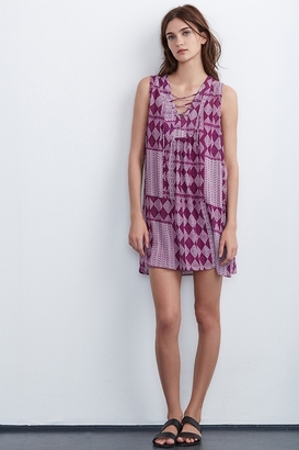 Sarita Mali Gauze Print Lace Up Dress