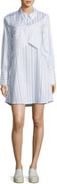 Thumbnail for your product : BCBGMAXAZRIA Azriel Striped Shirtdress, White/Blue
