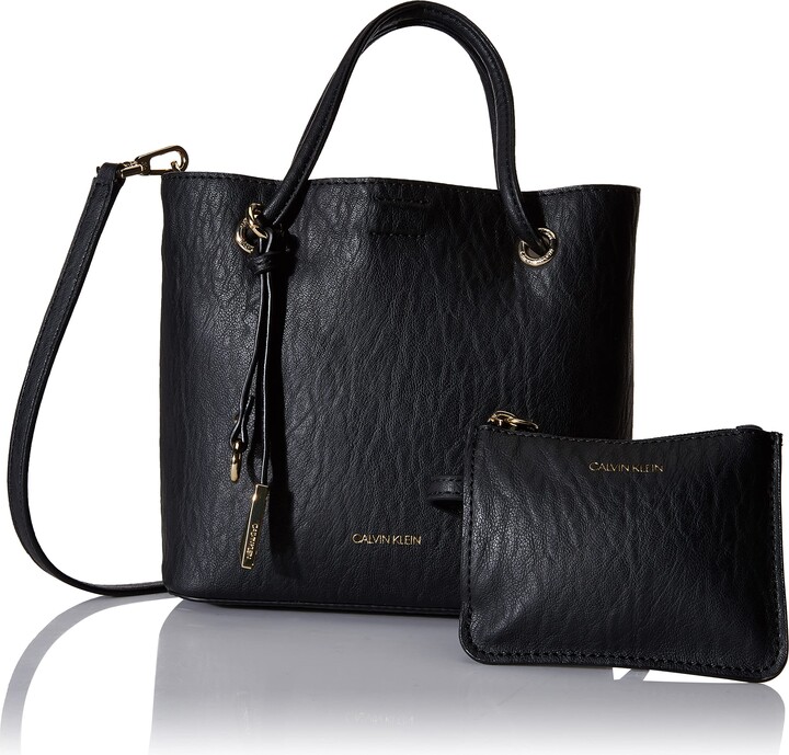 Calvin Klein Black Leather Crossbody Handbags | Shop the world's 