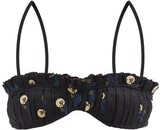 Thumbnail for your product : Lug Von Siga Emma Floral-embroidered Linen Bralette - Black