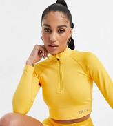 Thumbnail for your product : Tala Aster long sleeve crop top in yellow Exclusive to ASOS