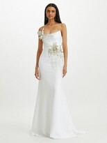 Thumbnail for your product : ODLR Strapless Crystal Flower Embroidered Gown