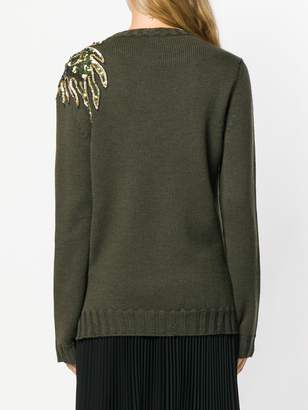 P.A.R.O.S.H. dragon sequin embroidered jumper